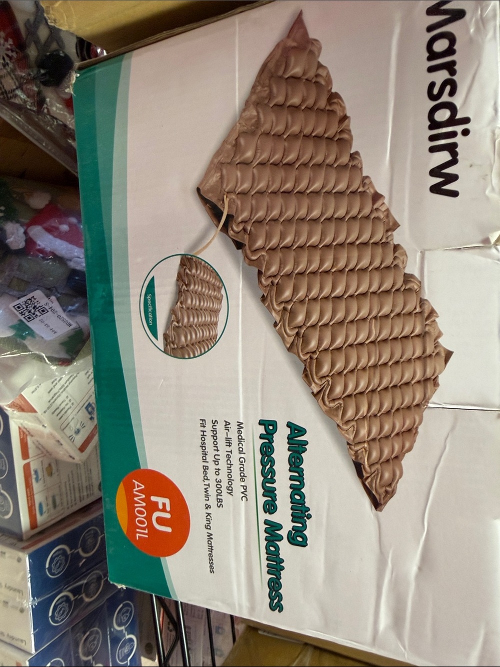 Alternating Pressure Mattress Topper - Brown